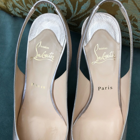 louboutin metallic heels